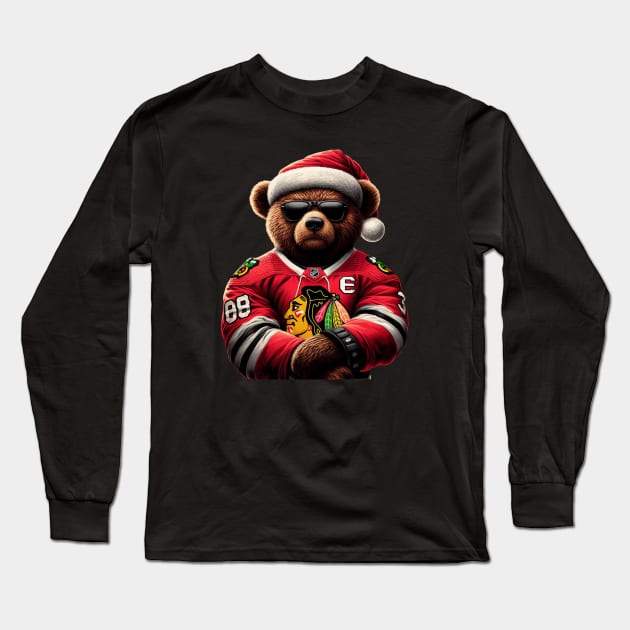 Chicago Blackhawks Christmas Long Sleeve T-Shirt by Americansports